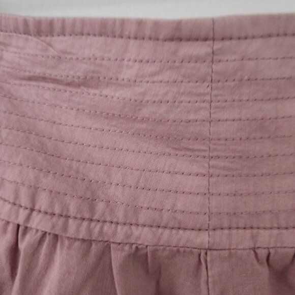 6 MERONA knee length SKIRT lined embroidered pink mauve 100% cotton dusty rose - Picture 8 of 9